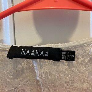 White lace body suit